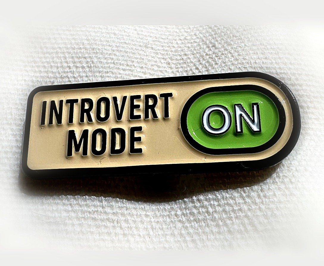 Introvert Mode On enamel pin